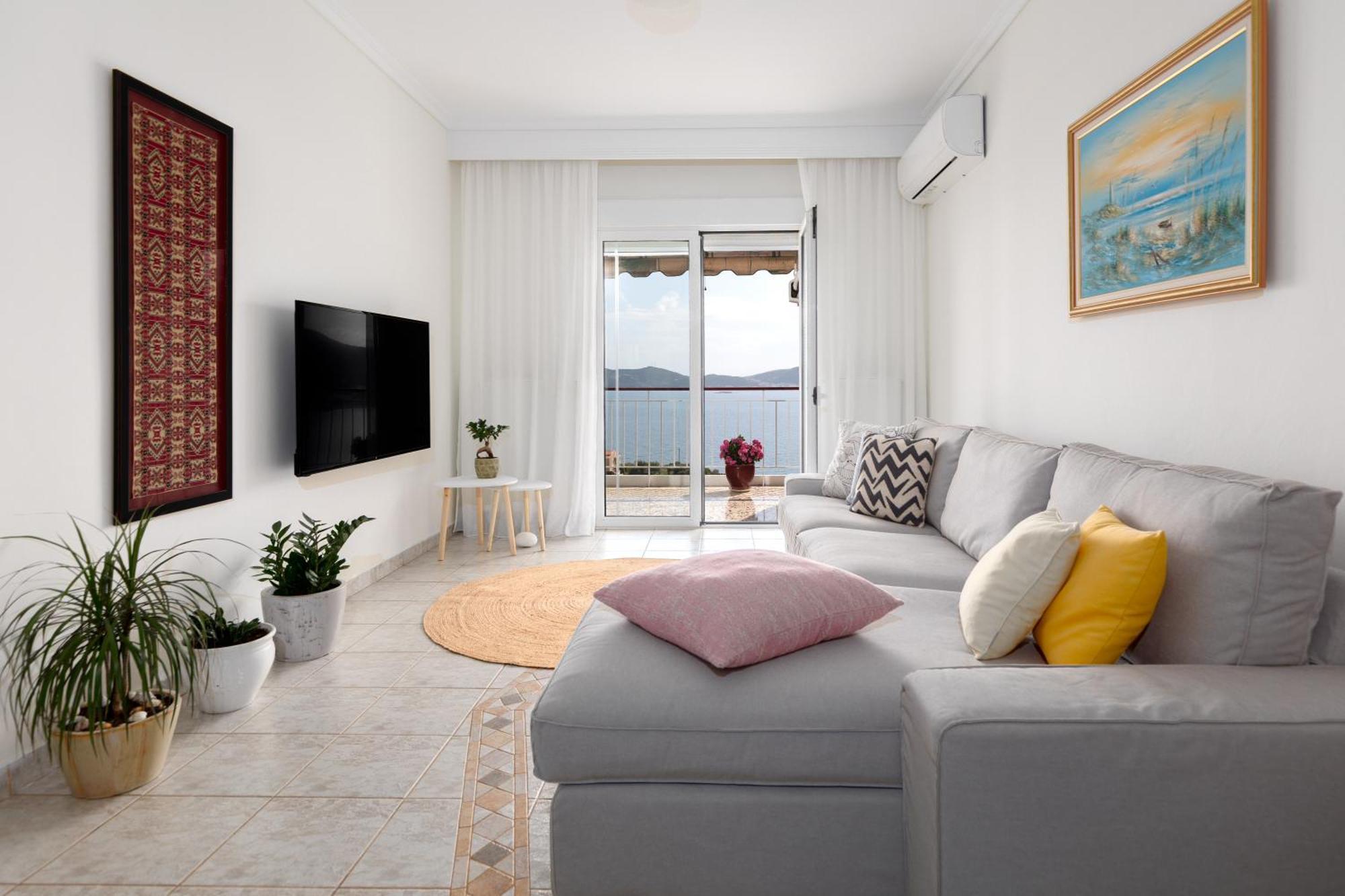 Mimoza'S Sea View Apartment PalaiónTsiflíkion المظهر الخارجي الصورة